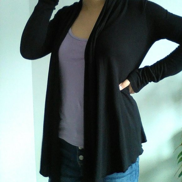 Black Drape Cardigan - Picture 2 of 7
